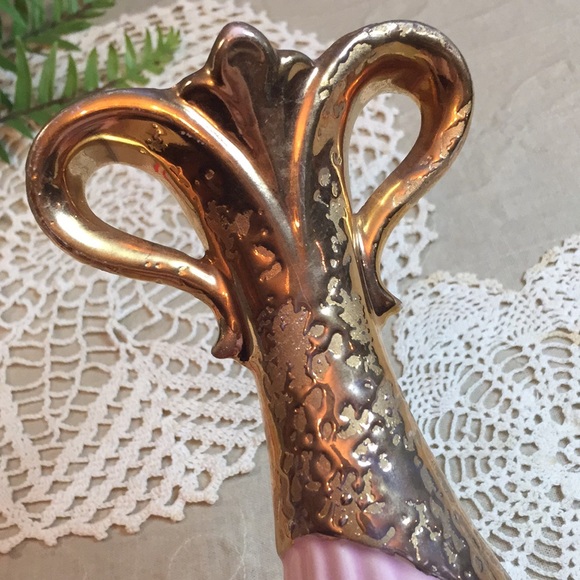 Vintage Savoy Weeping Gold Vase MCM Pink - Picture 2 of 13